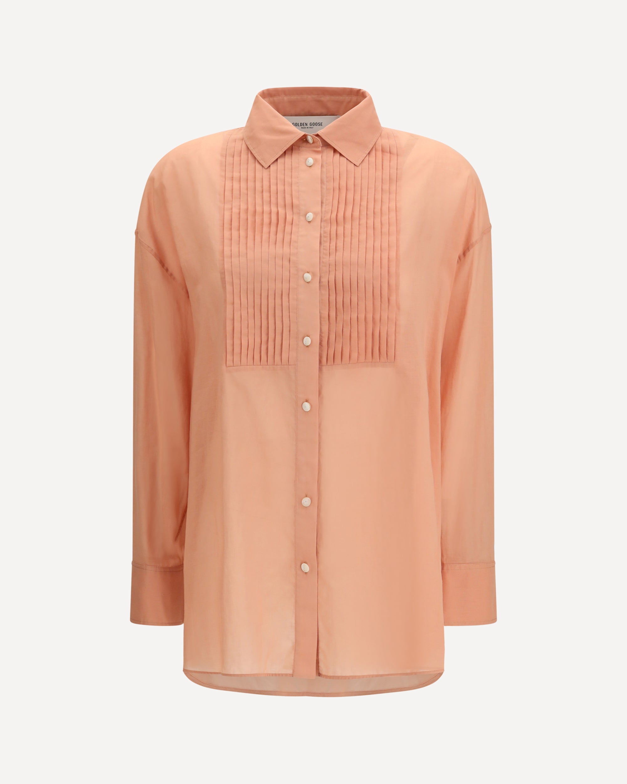 Golden Goose Oversized Shirt in cotton with pleated bib