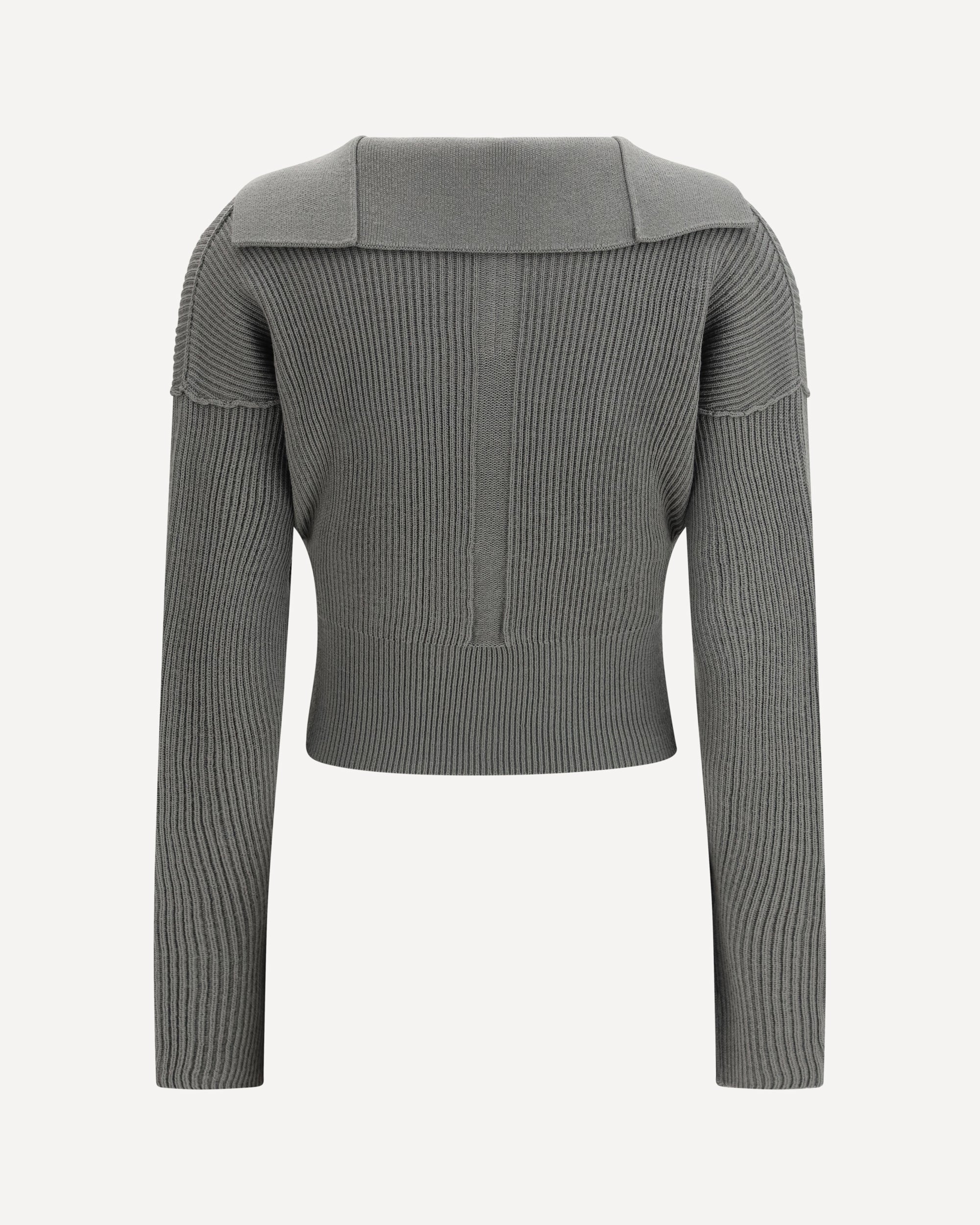 Rick Owens Euca Virgin Wool Sweater with V neck, view 2