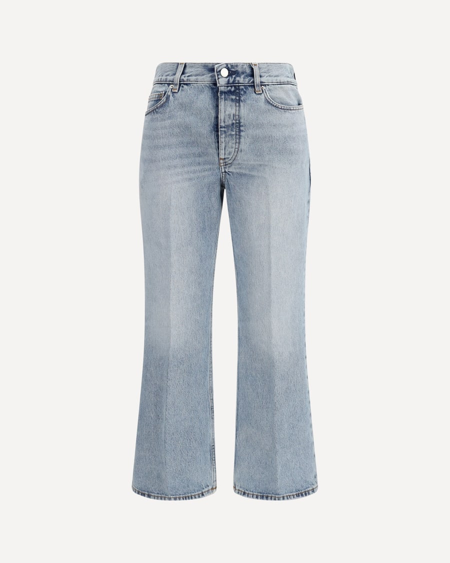 Toteme Cotton flared-hem Jeans, view 3