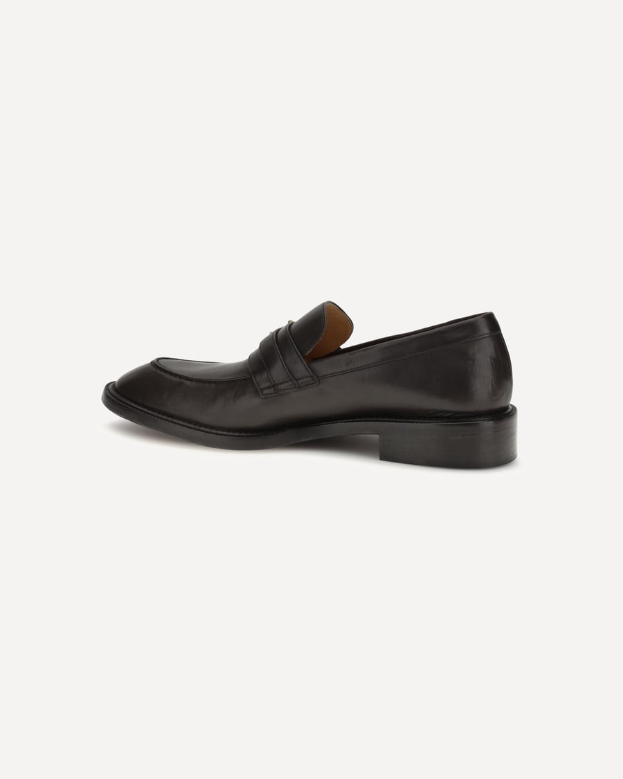 Versace Leather Loafers with Medusa accessory, view 5
