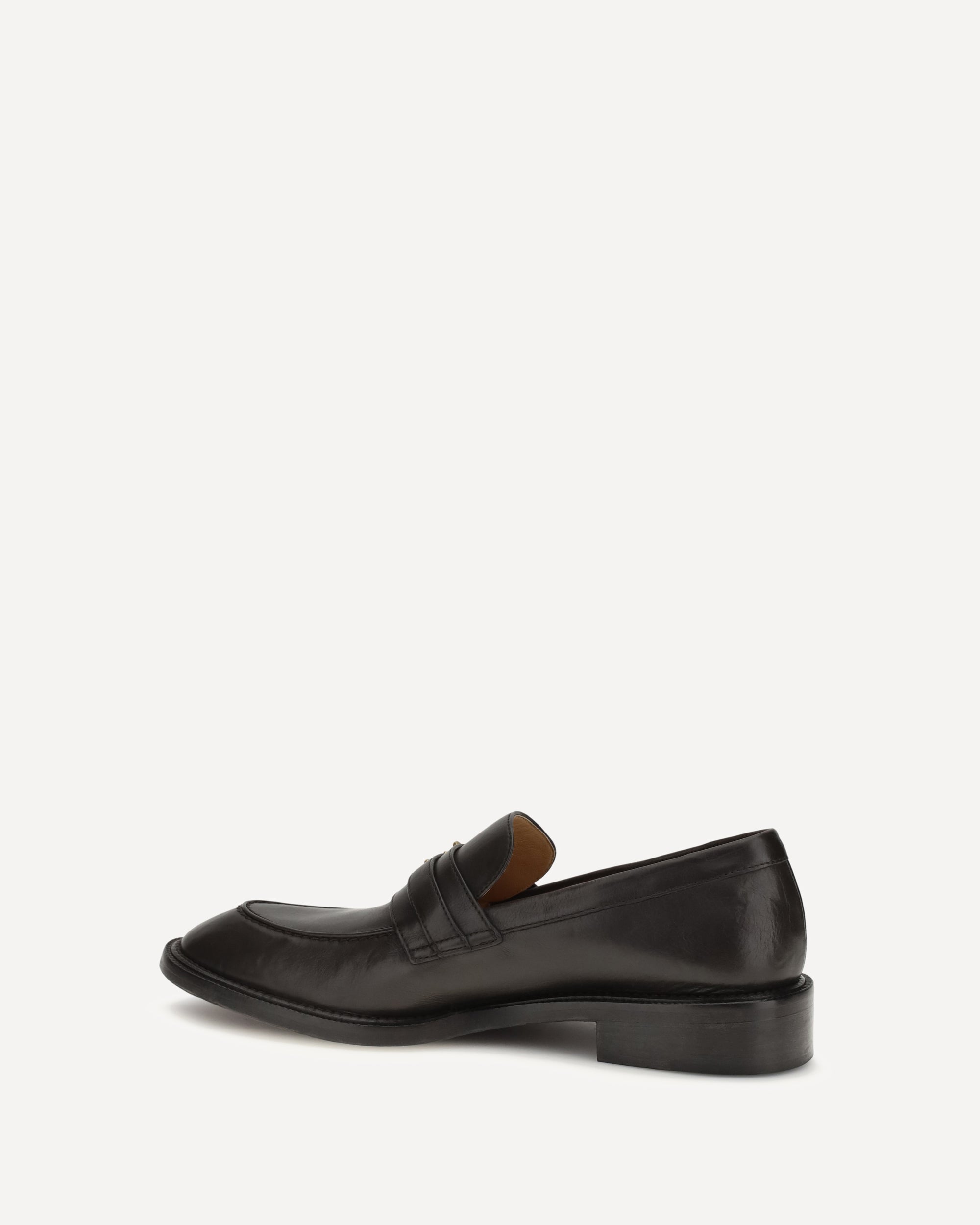 Versace Leather Loafers with Medusa accessory, view 2