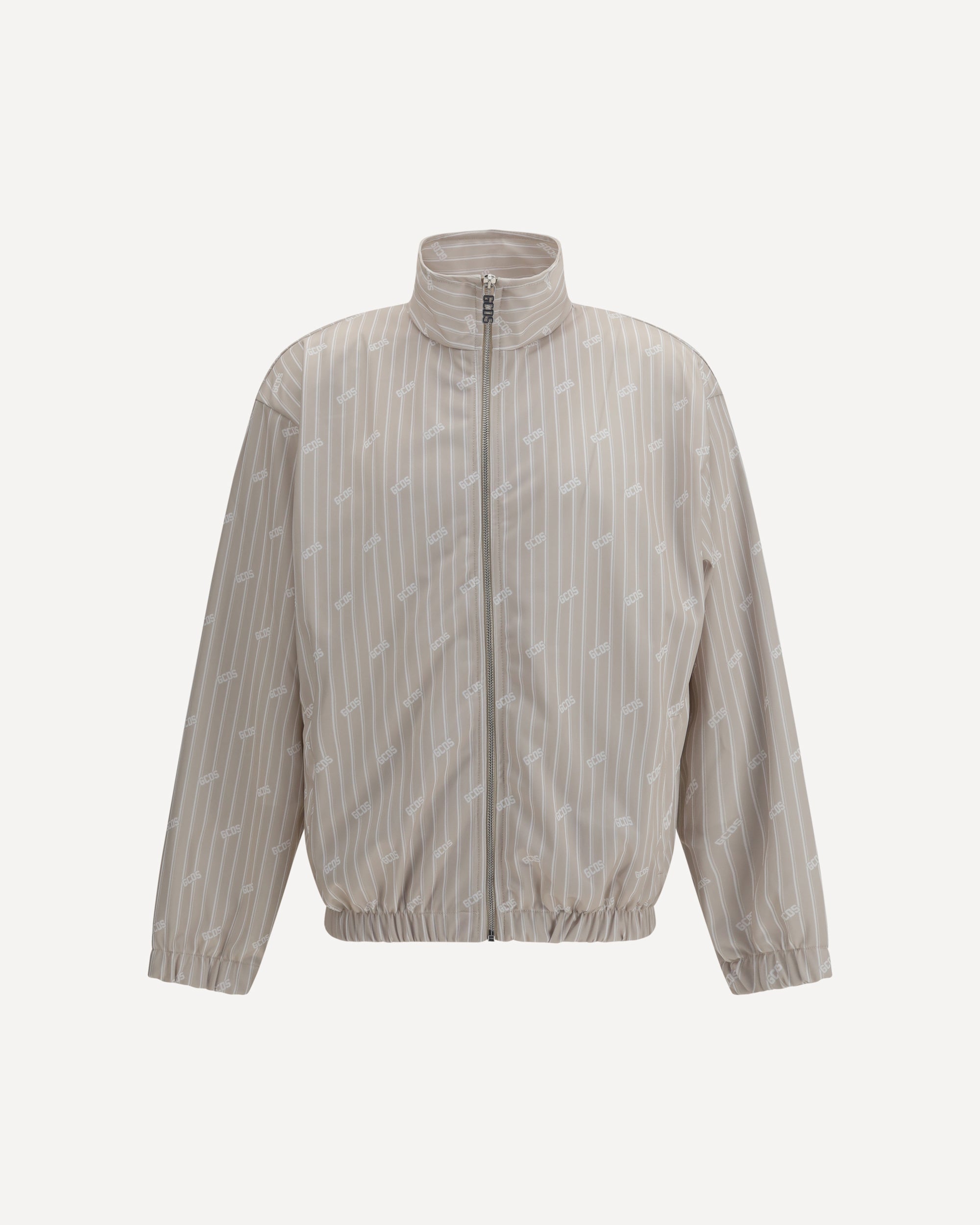 GCDS Pinstriped Track Jacket with all-over logo