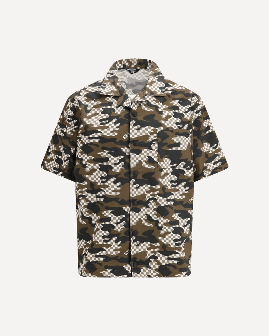 GCDS Checked Camo Shirt