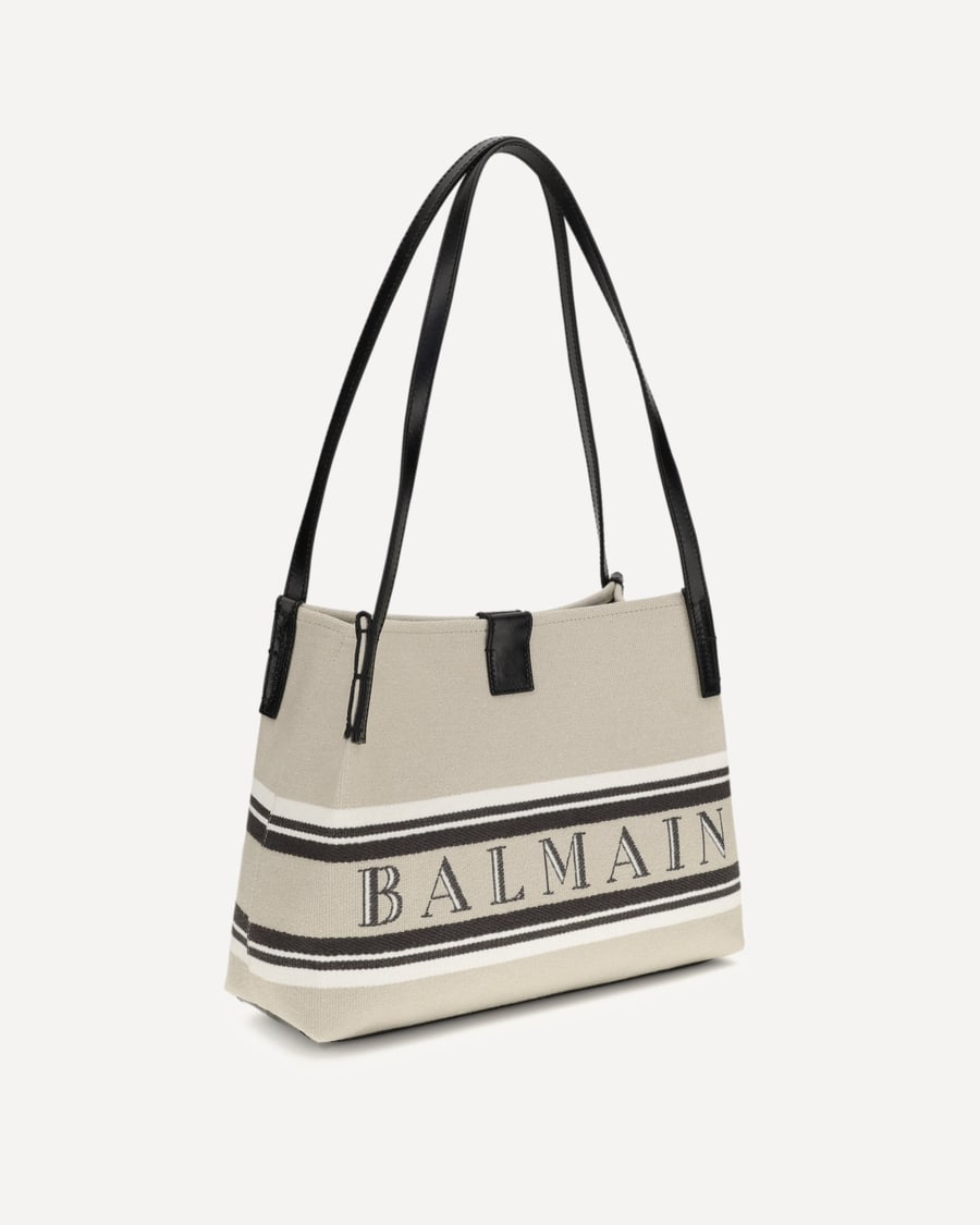 Balmain Canvas Shoulder Bag, view 4