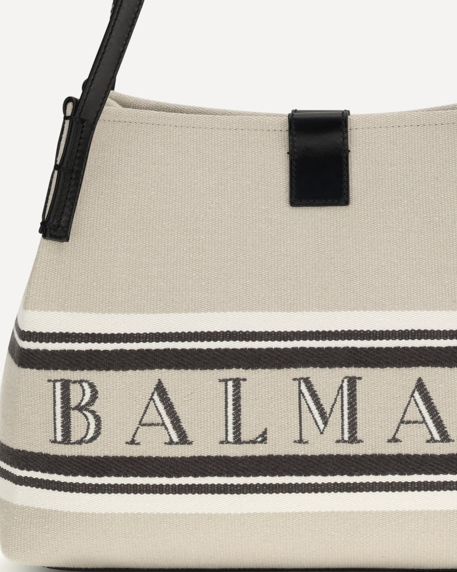 Balmain Canvas Shoulder Bag, view 6