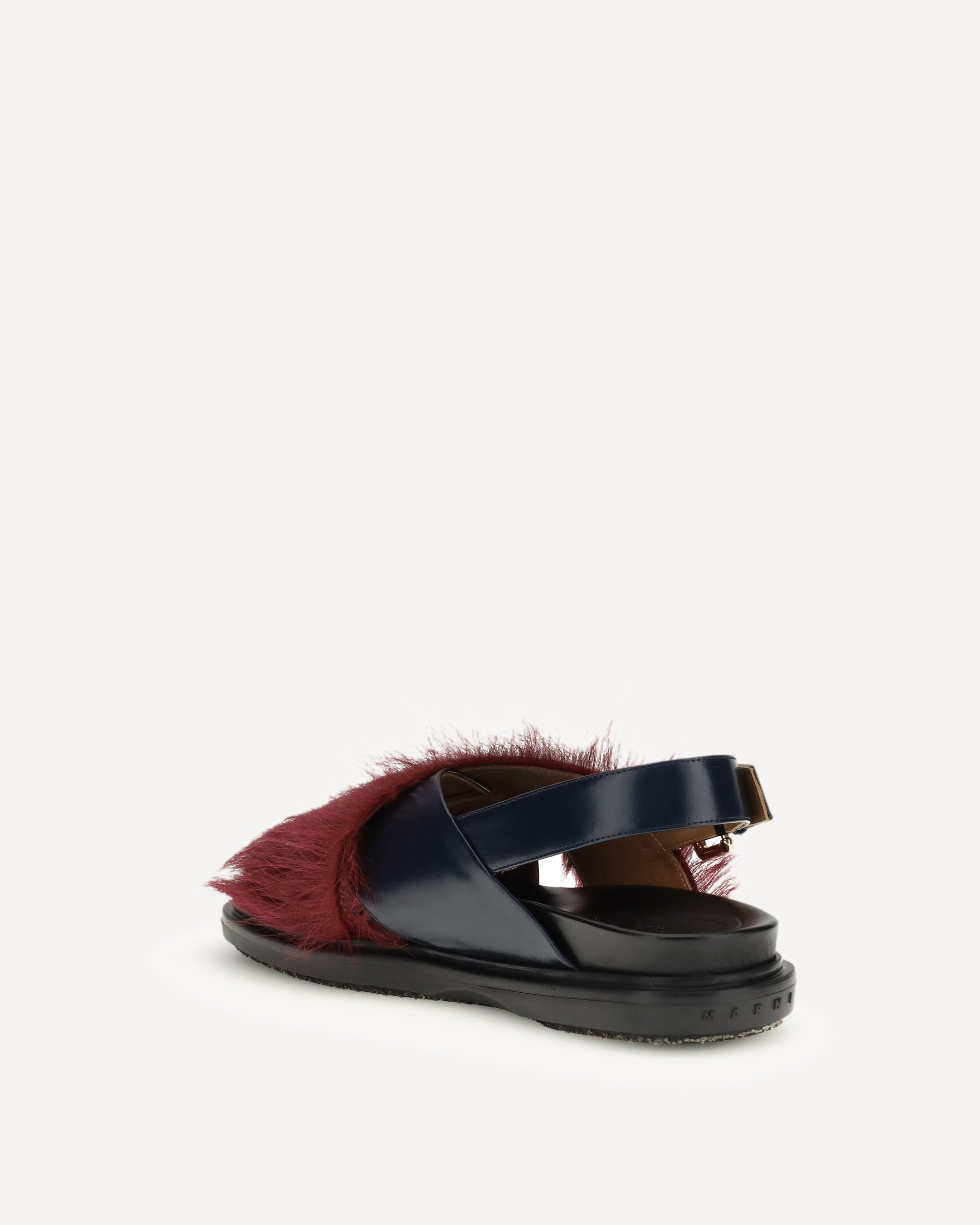 Marni Fur-lined Fussbett Sandals, view 2
