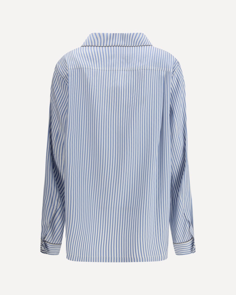 Tom Ford Striped Silk PJ Shirt, view 2