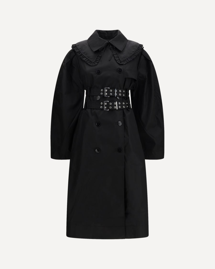 Ganni Belted double-breasted Coat