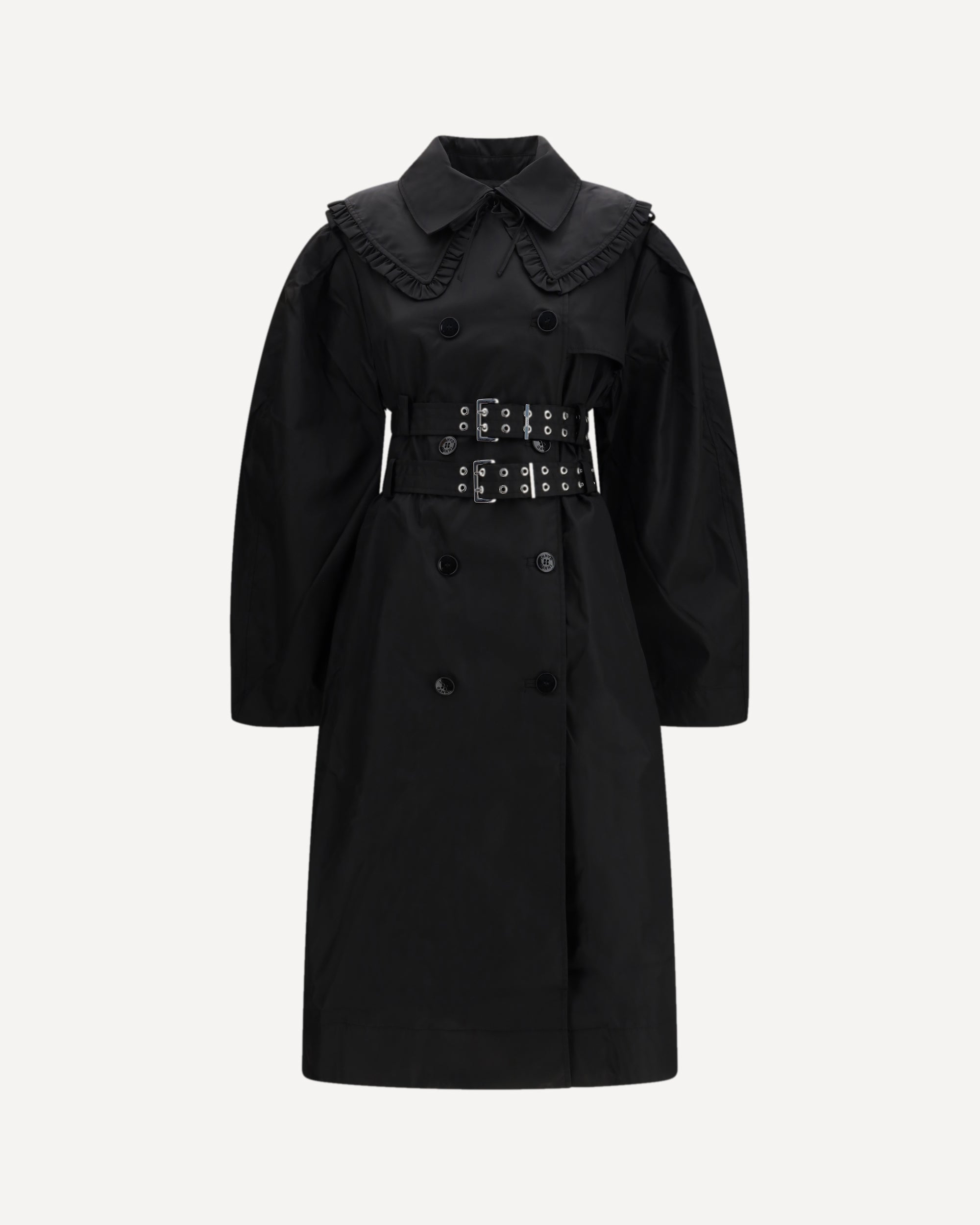Ganni Belted double-breasted Coat