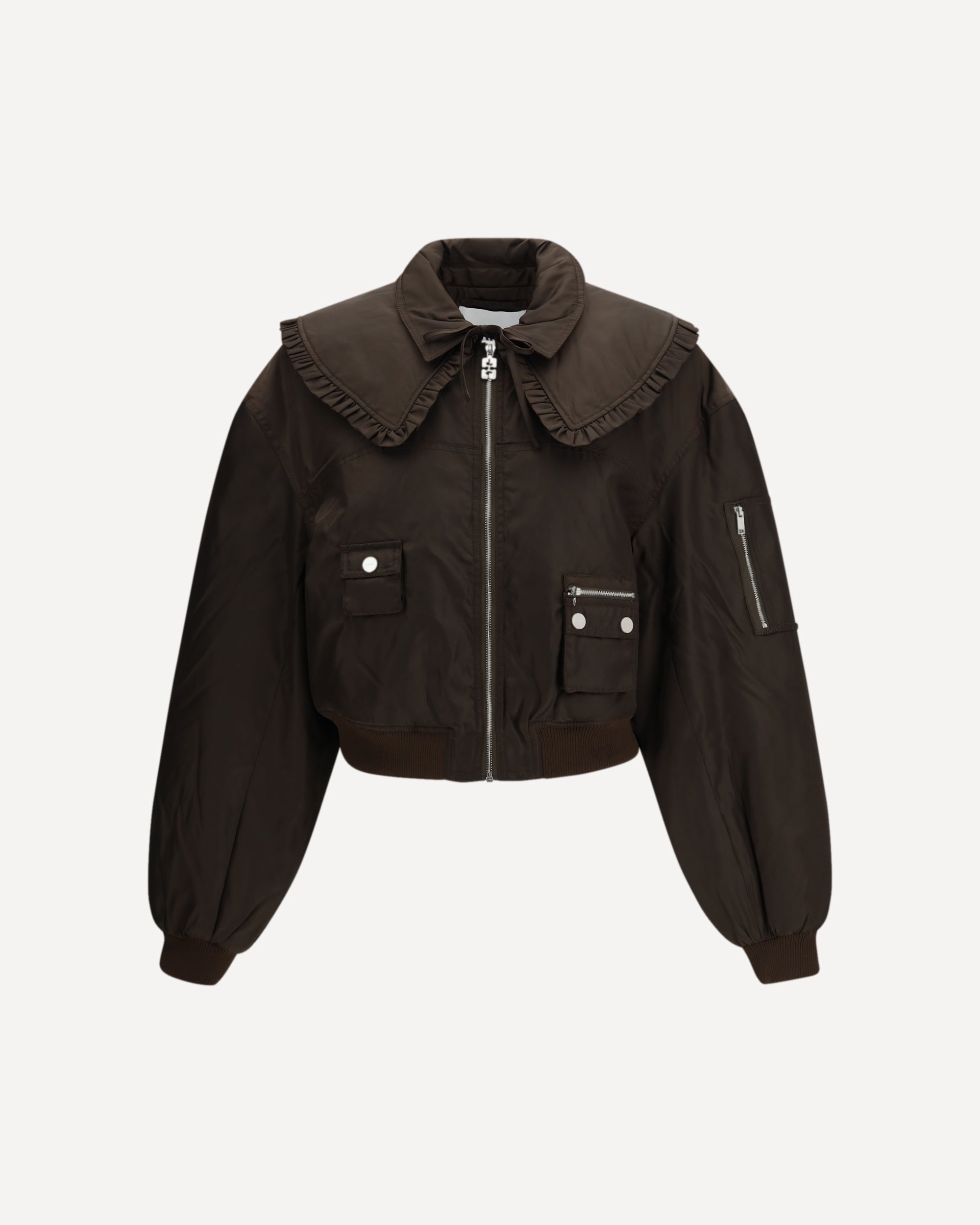 Ganni Duchesse Nylon Bomber Jacket