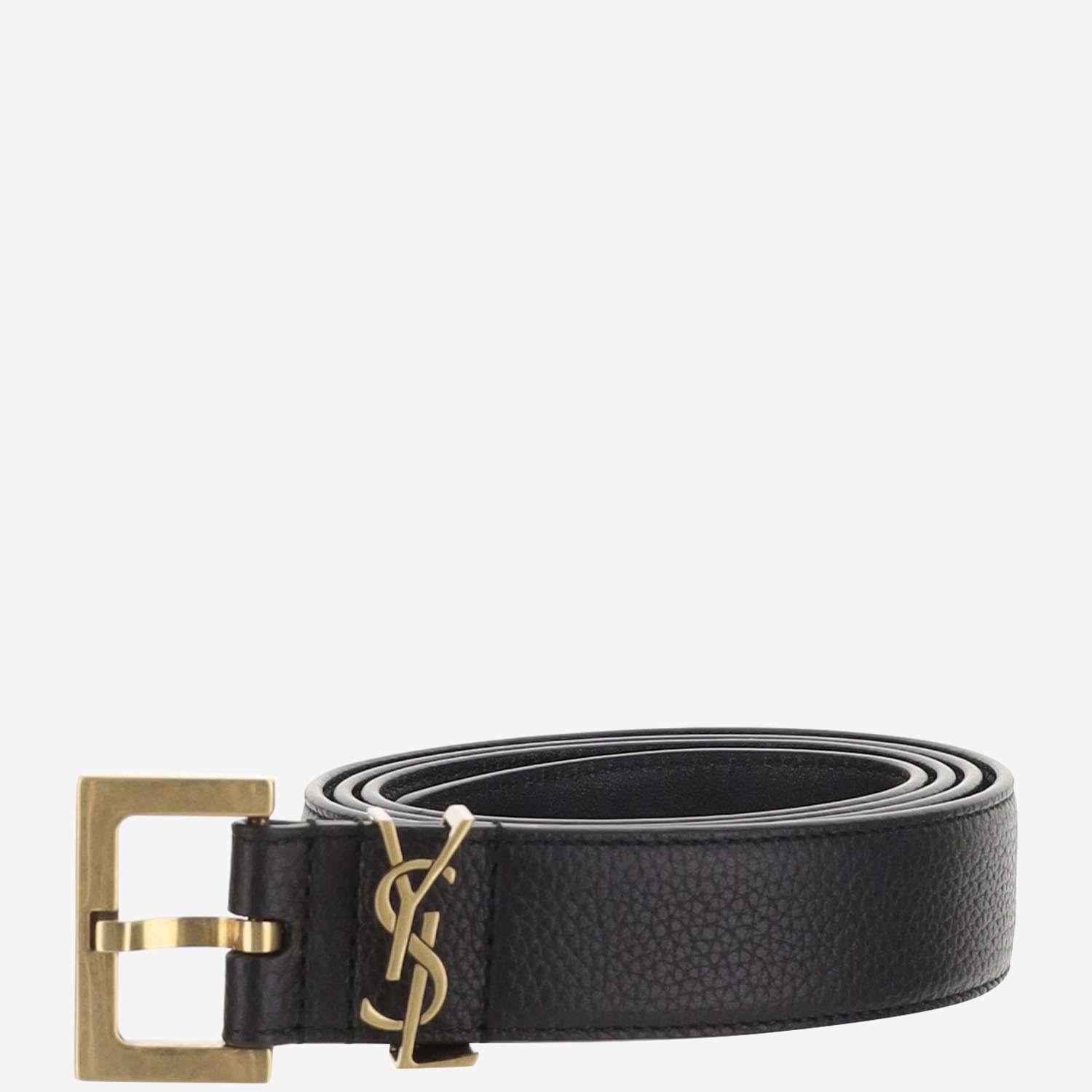 Saint Laurent CINTURA IN PELLE CASSANDRE