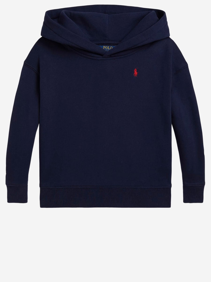POLO RALPH LAUREN KIDS FELPA IN MISTO COTONE CON LOGO