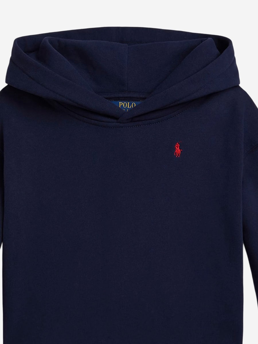 POLO RALPH LAUREN KIDS FELPA IN MISTO COTONE CON LOGO, view 3