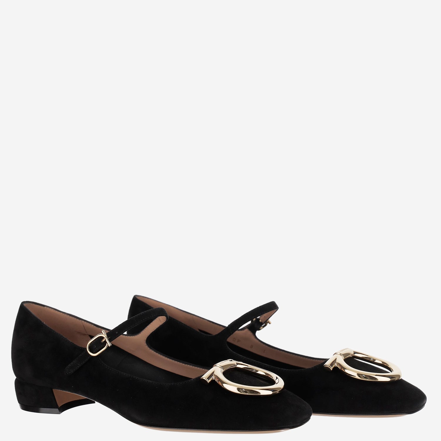 Ferragamo BALLERINE IN PELLE SCAMOSCIATA, view 2