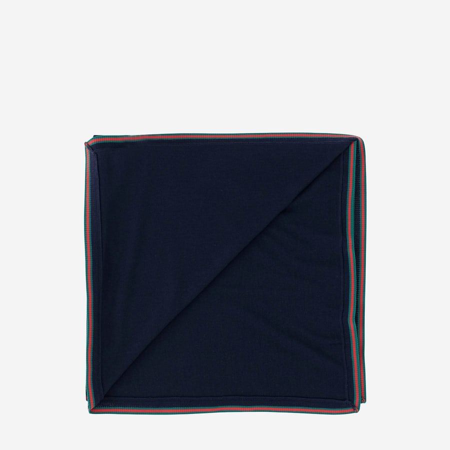 GUCCI KIDS Coperta neonato in lana con nastro Web, view 2
