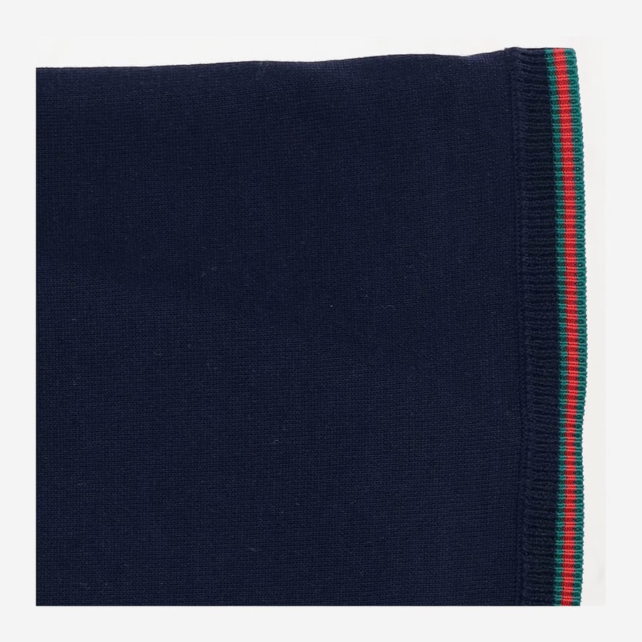GUCCI KIDS Coperta neonato in lana con nastro Web, view 3