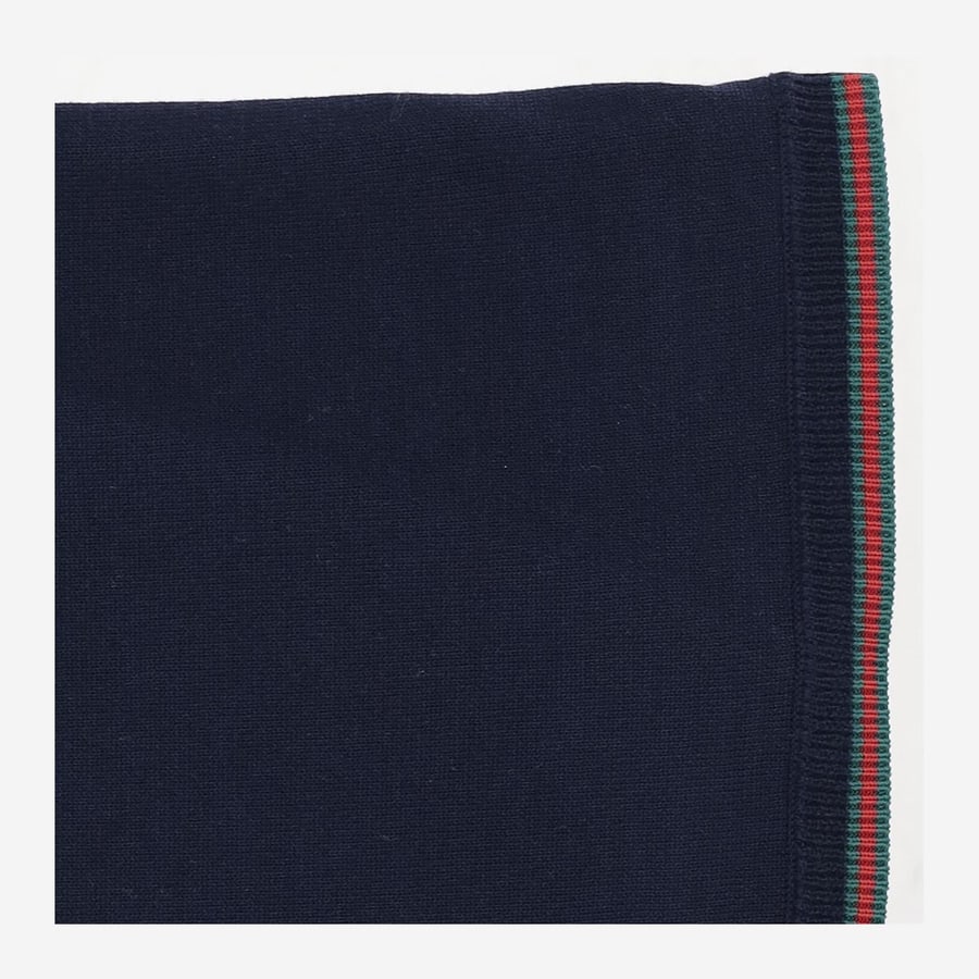 GUCCI KIDS Coperta neonato in lana con nastro Web, view 4