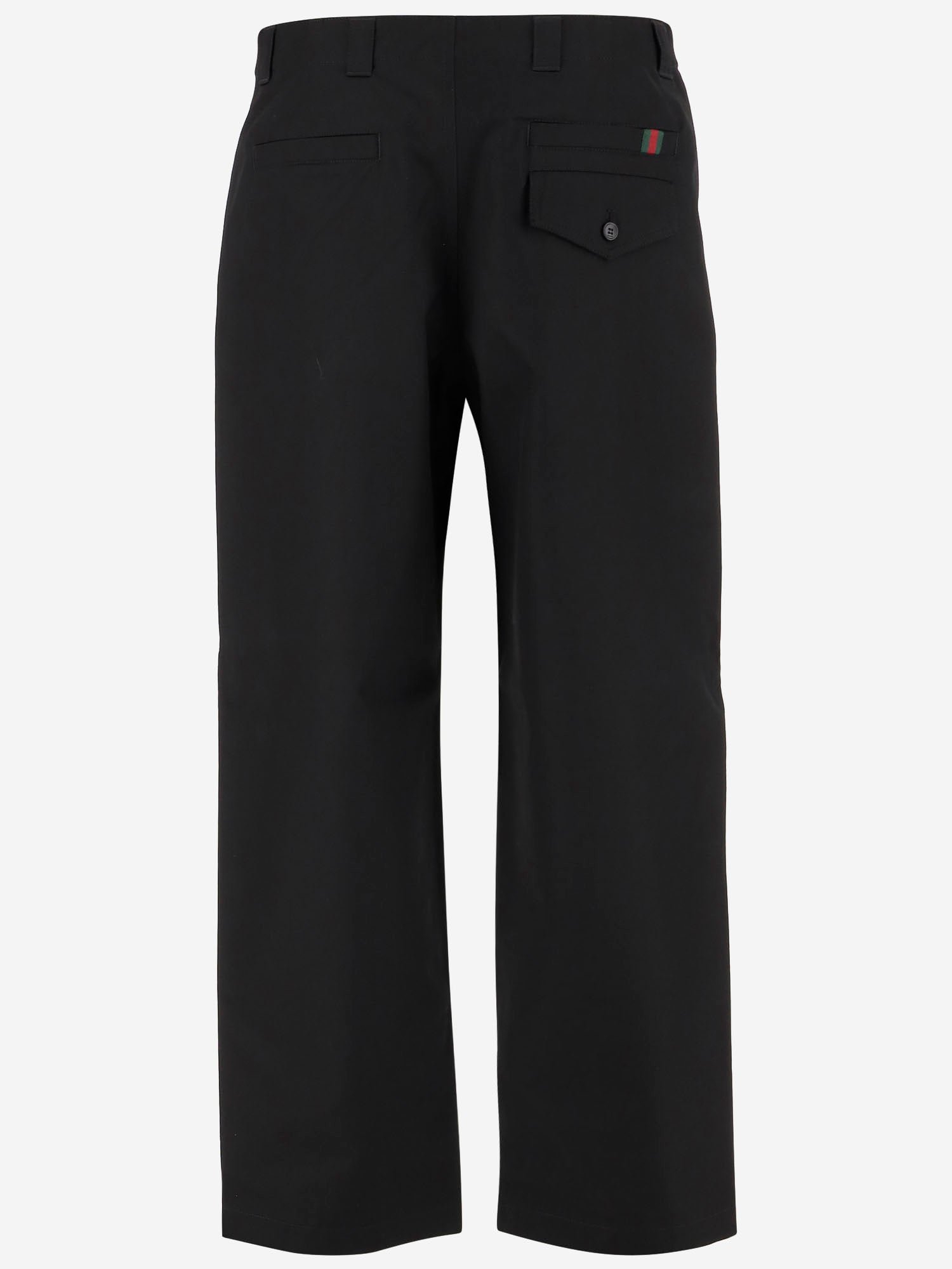 Gucci PANTALONI IN COTONE CON DETTAGLIO WEB, view 2