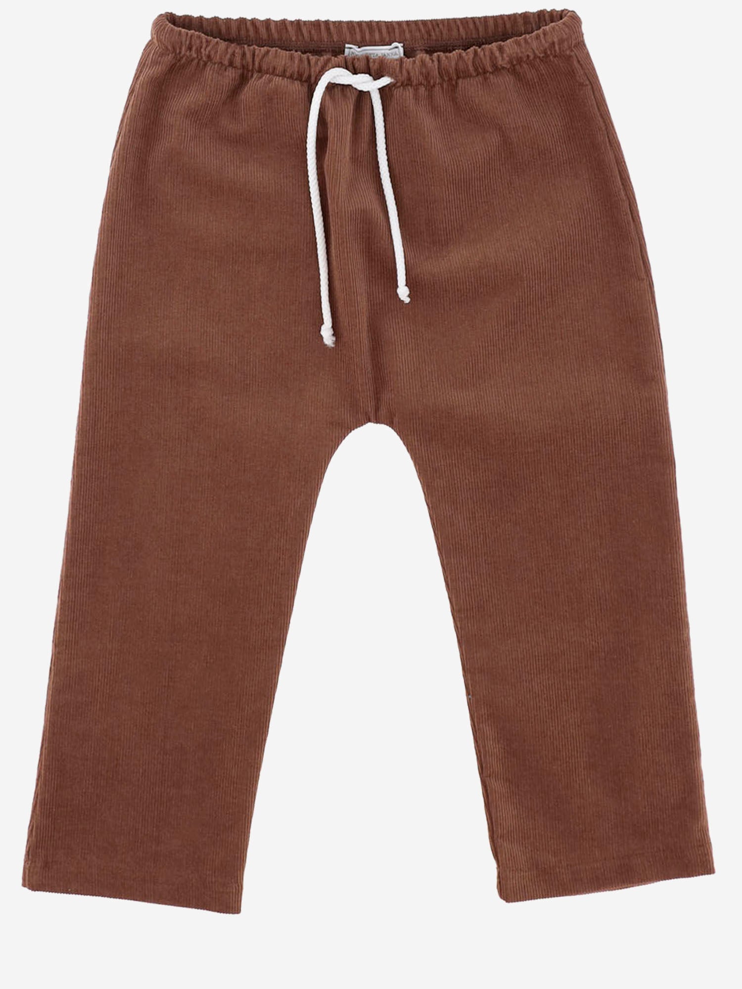 NICOLETTA FANNA KIDS PANTALONI IN COTONE A COSTE