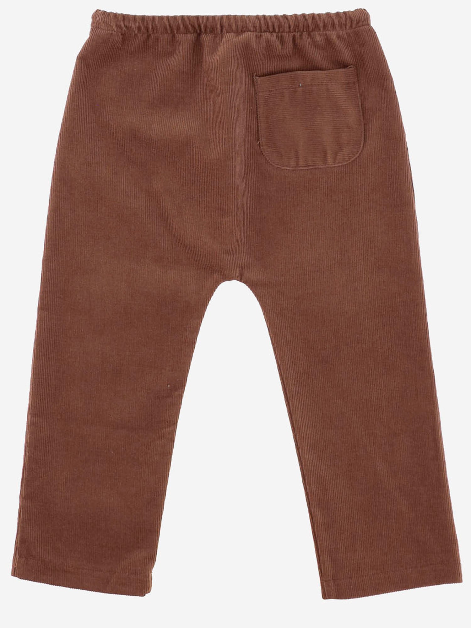 NICOLETTA FANNA KIDS PANTALONI IN COTONE A COSTE, view 2