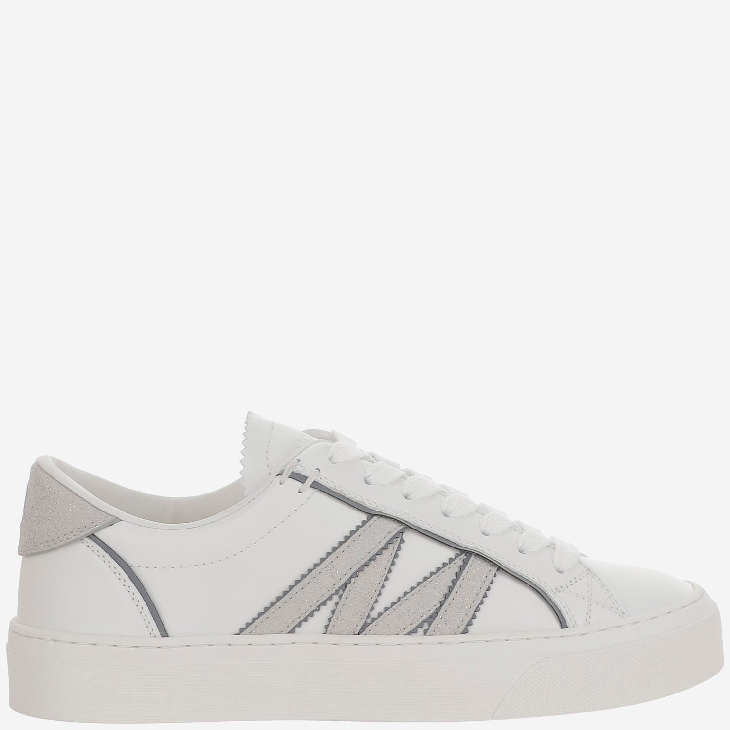 Moncler Sneakers Monaco2 in pelle e glitter