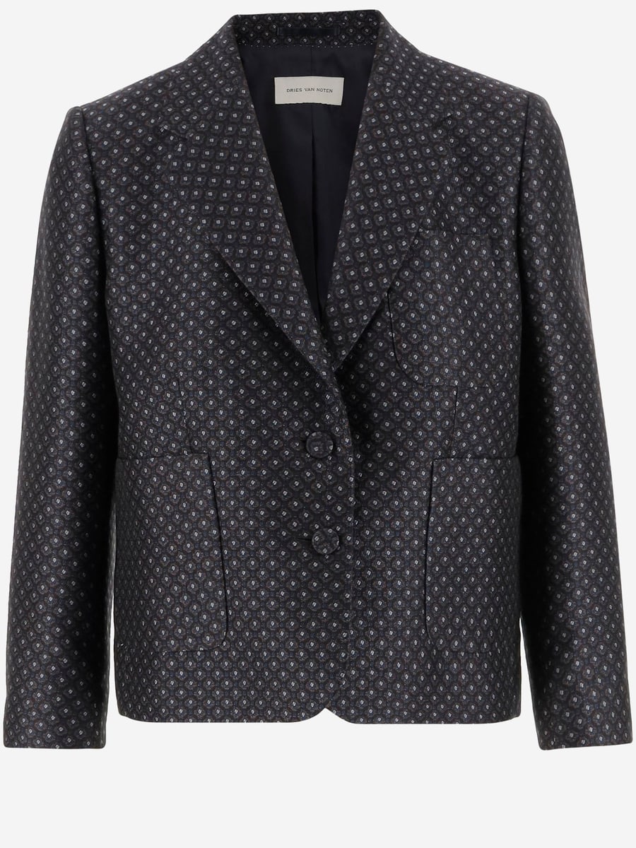 Dries Van Noten GIACCA IN MISTO LANA