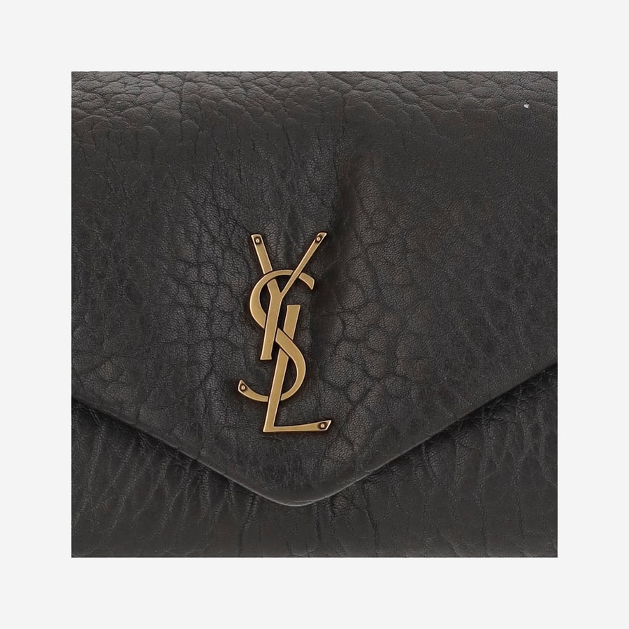 Saint Laurent Borsa Calypso media in pelle, view 4
