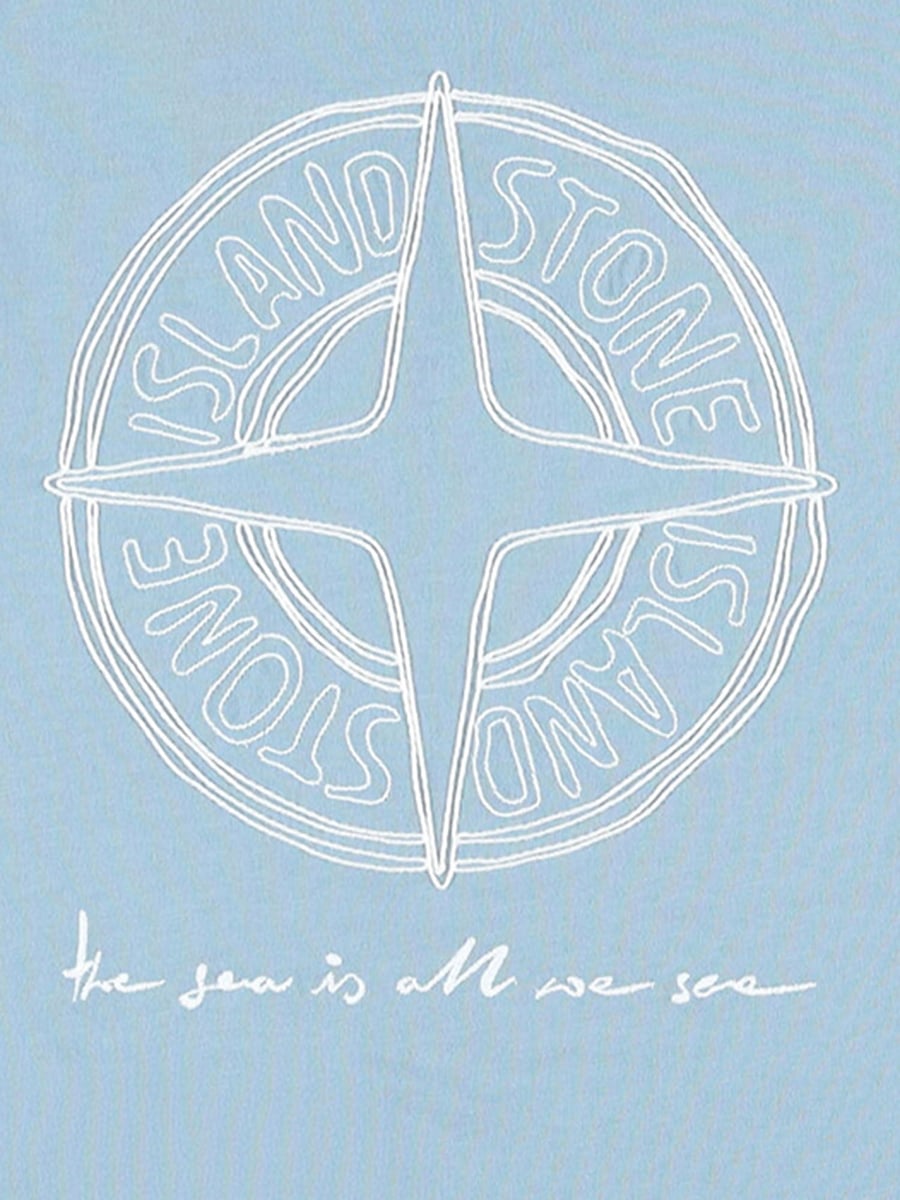 STONE ISLAND KIDS T-SHIRT IN COTONE CON LOGO, view 3