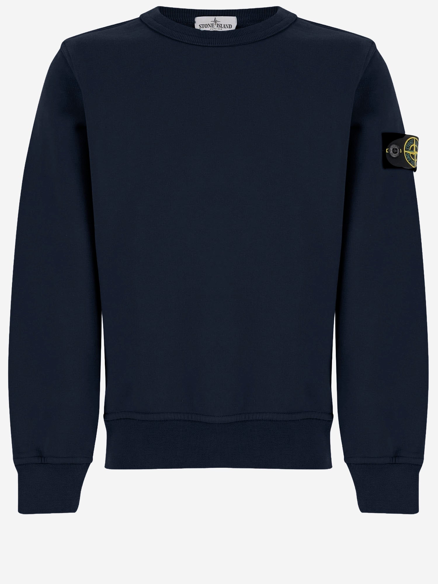 STONE ISLAND KIDS FELPA IN COTONE STRETCH CON LOGO