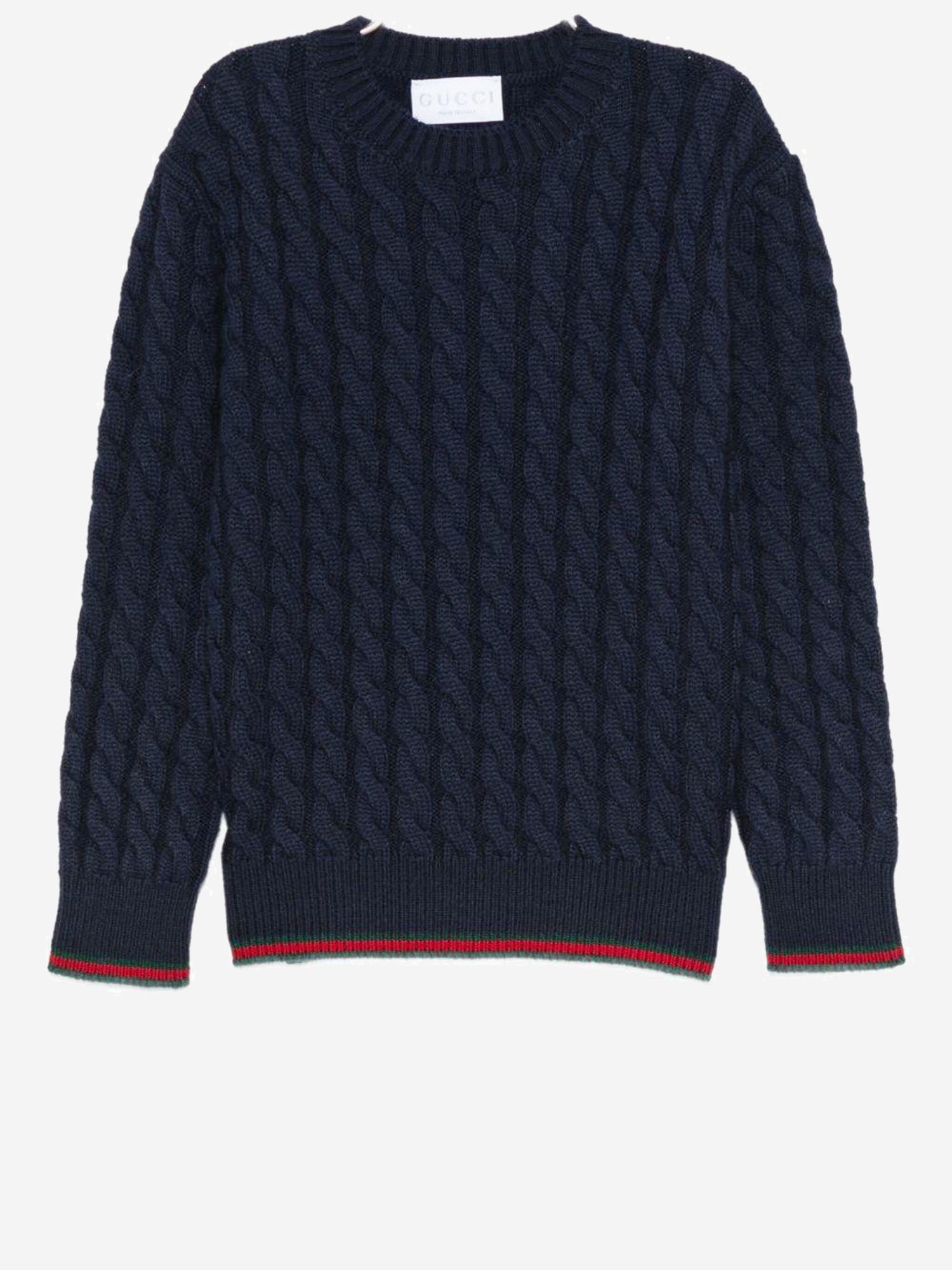 GUCCI KIDS MAGLIONE IN LANA CON DETTAGLIO WEB