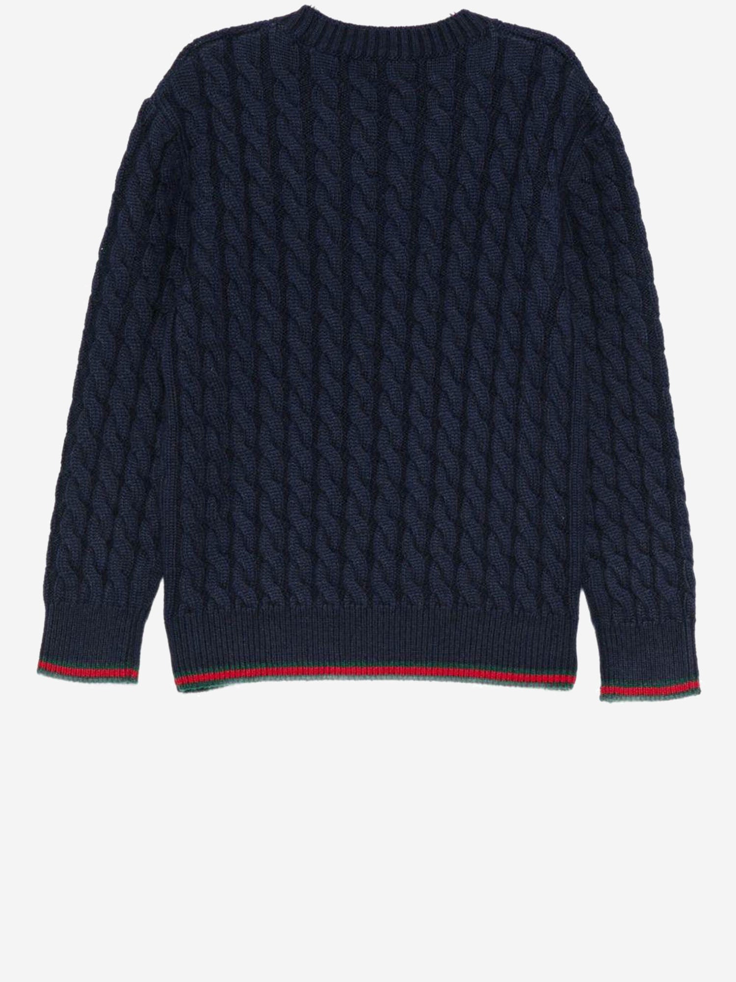 GUCCI KIDS MAGLIONE IN LANA CON DETTAGLIO WEB, view 2