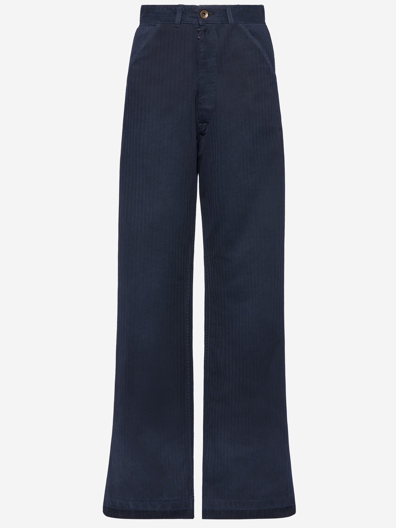 Maison Margiela PANTALONI IN COTONE CON MOTIVO SPIGATO