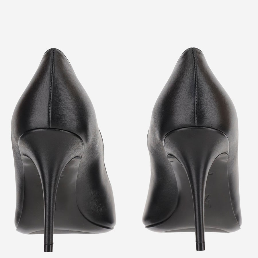 Amina Muaddi Décolleté Barbara Pump in nappa, view 3