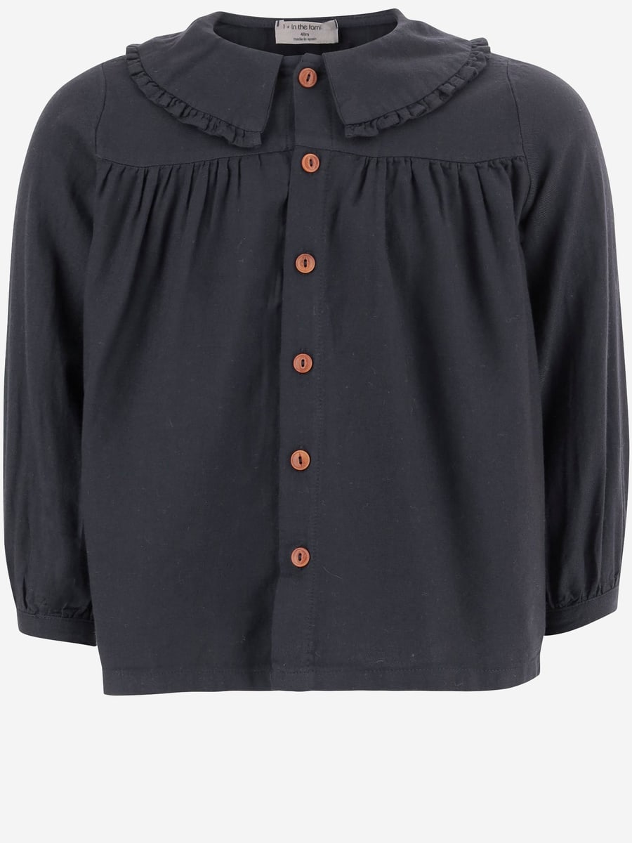 1+ IN THE FAMILY KIDS Camicia in cotone e viscosa