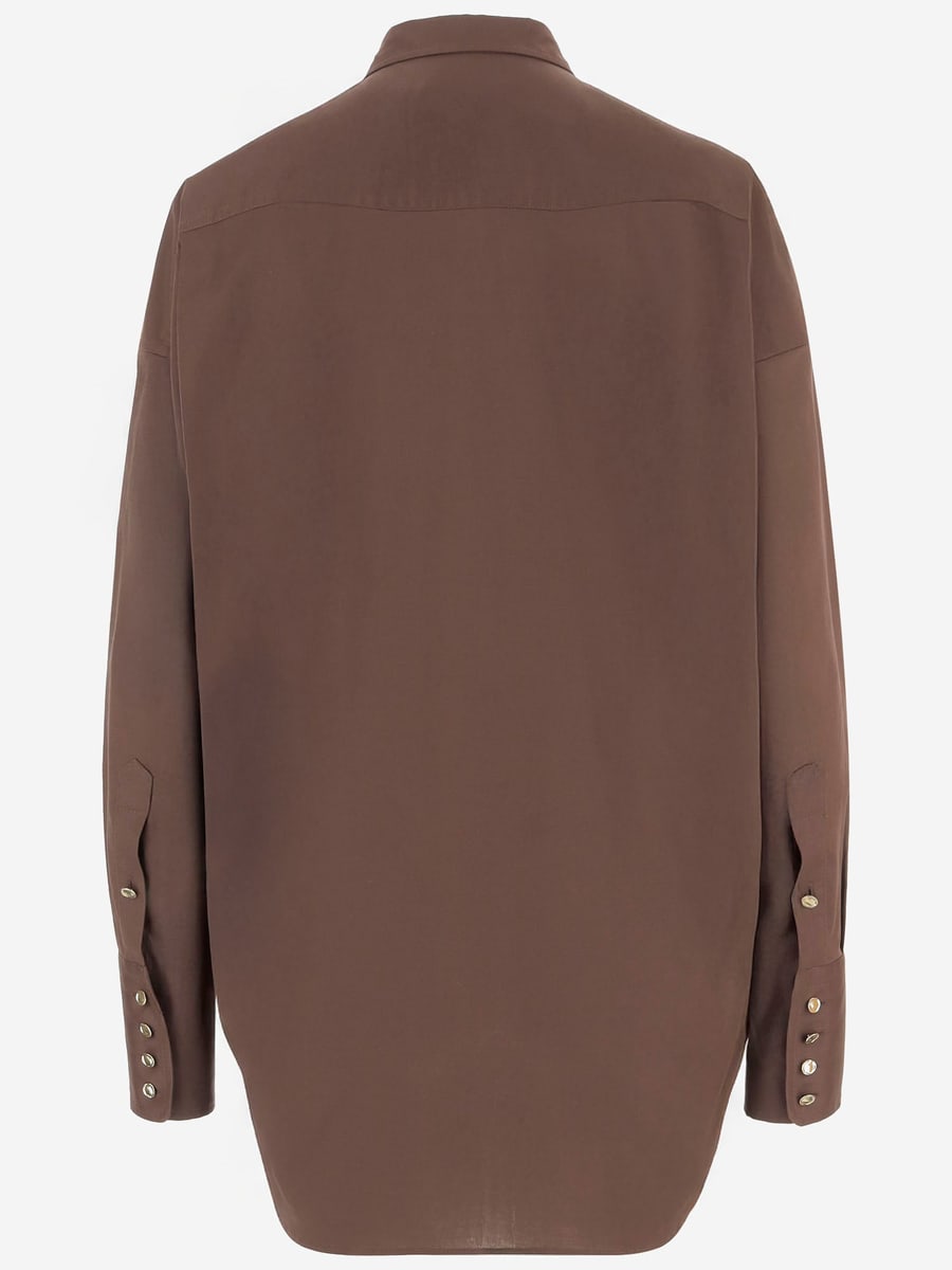 DARKPARK CAMICIA OVERSIZE IN MISTO COTONE STRETCH, view 2