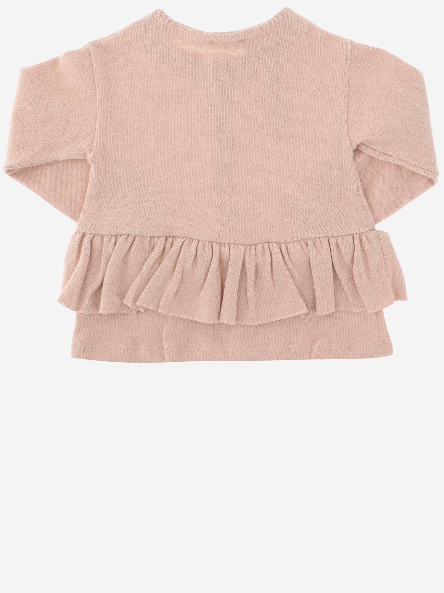 1+ IN THE FAMILY KIDS CARDIGAN IN MISTO COTONE STRETCH CON ORLO ARRICCIATO, view 2
