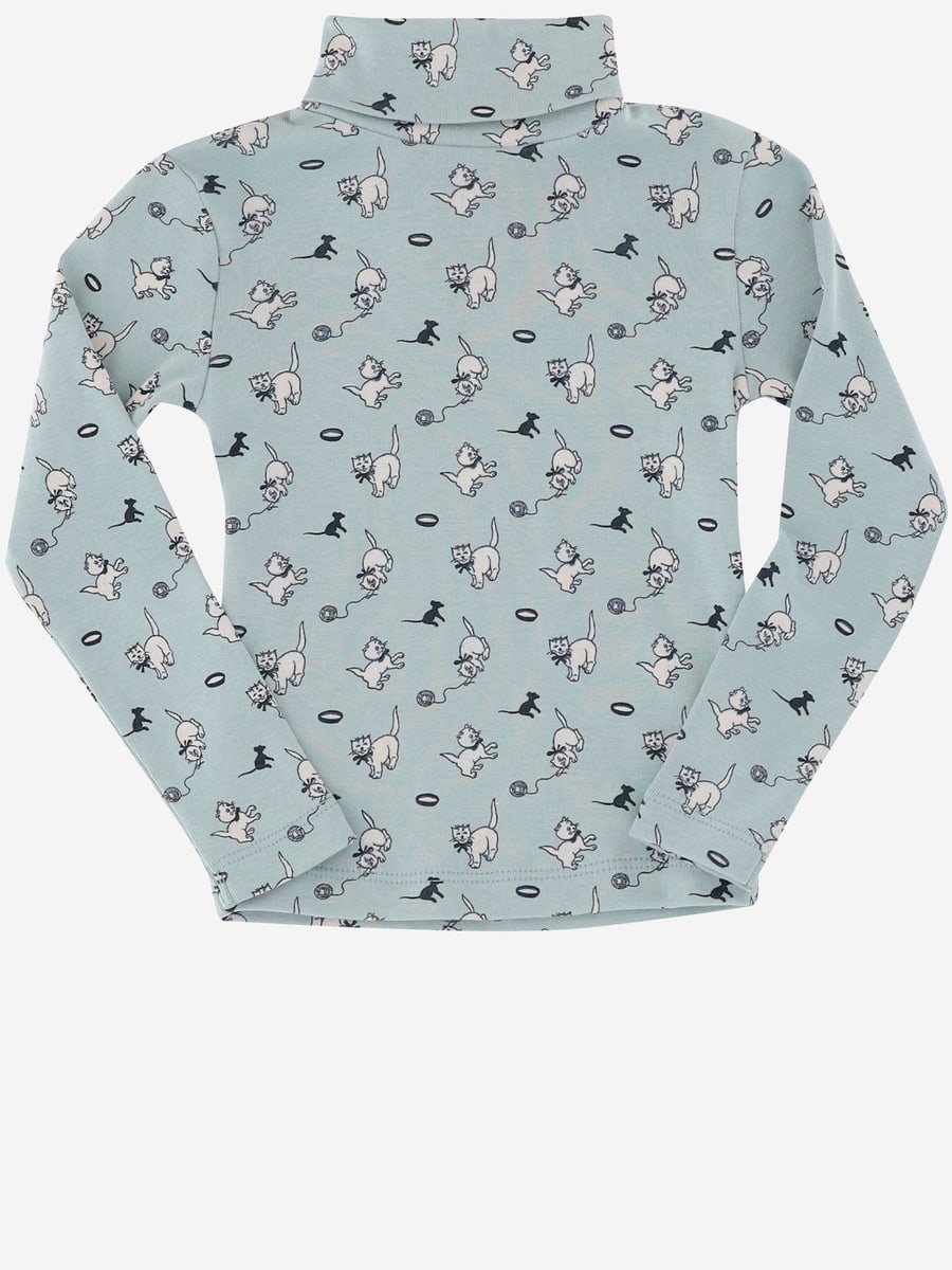 MISHA & PUFF KIDS MAGLIA IN COTONE A COLLO ALTO CON STAMPA