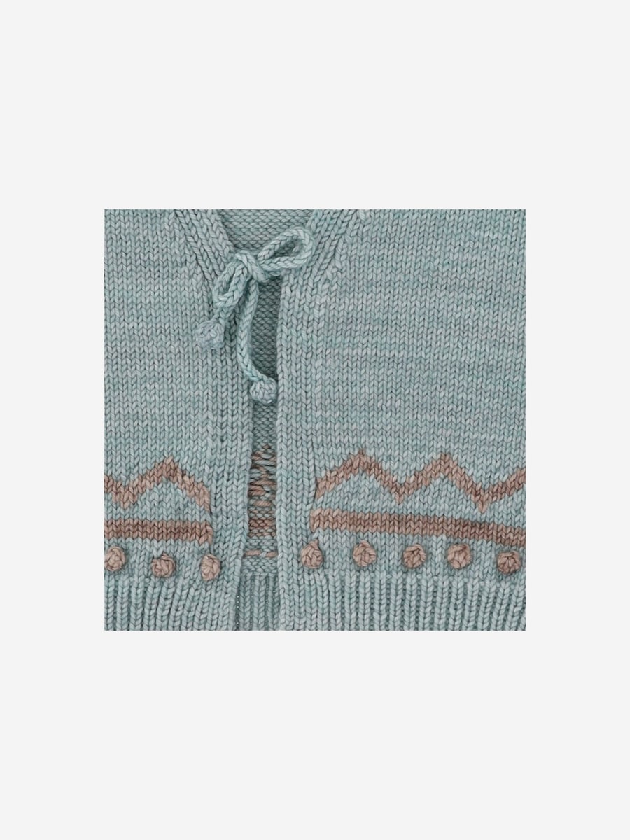 MISHA & PUFF KIDS GILET IN LANA MERINO CON MOTIVO GRAFICO, view 3
