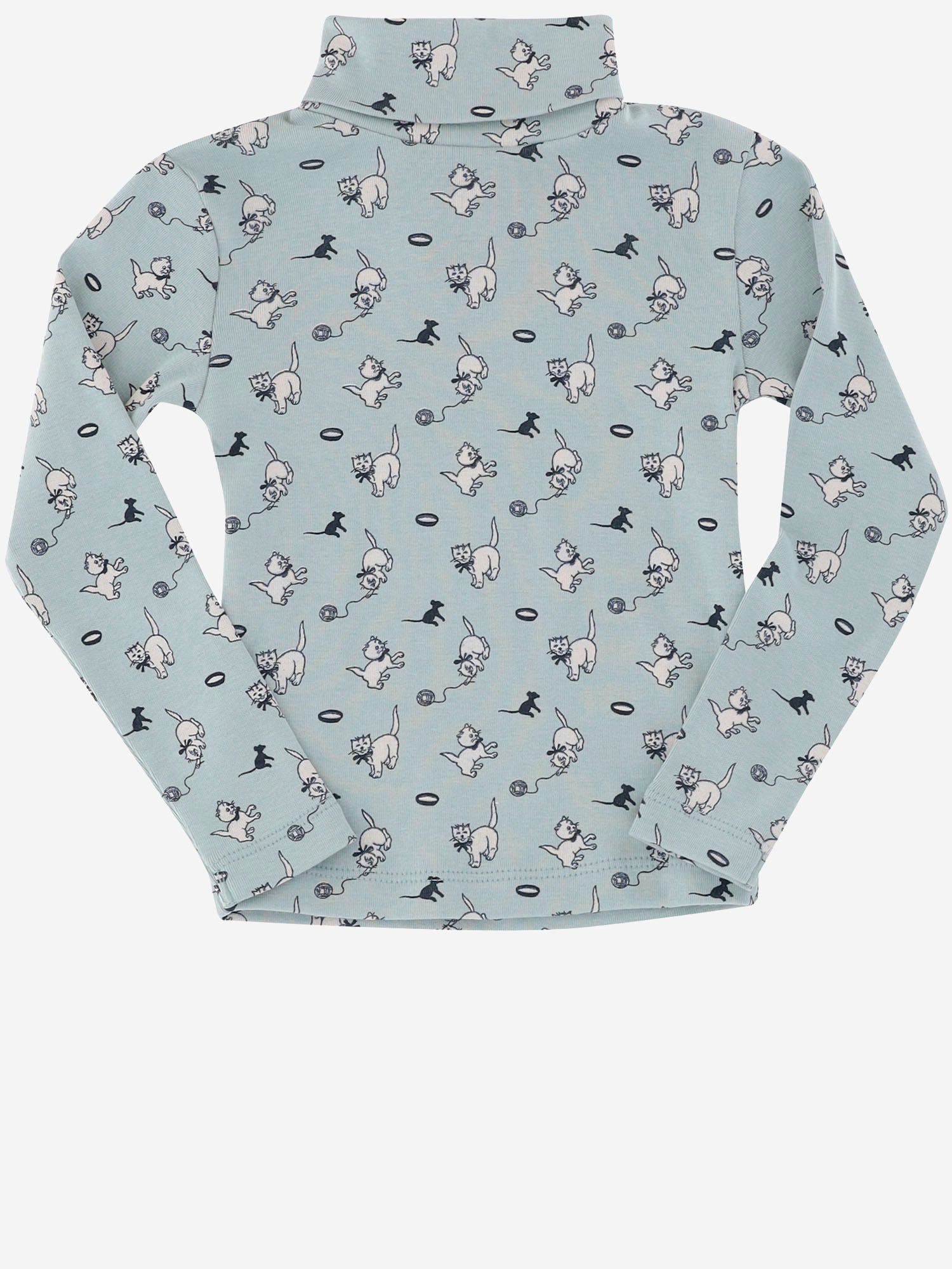 MISHA & PUFF KIDS MAGLIA IN COTONE A COLLO ALTO CON STAMPA