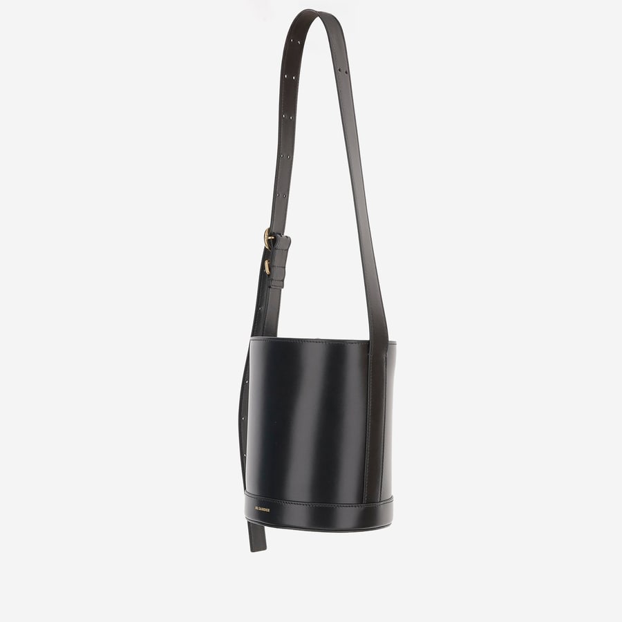Jil Sander Borsa a secchiello in pelle, view 2