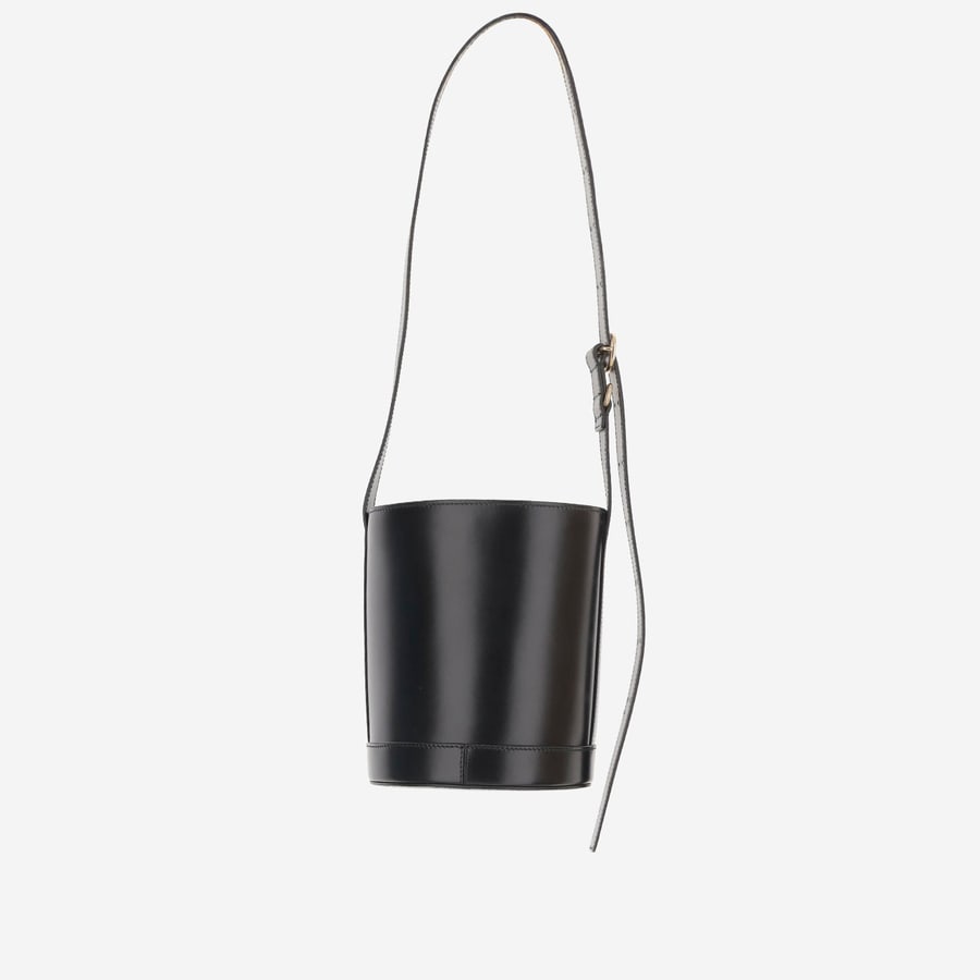 Jil Sander Borsa a secchiello in pelle, view 3