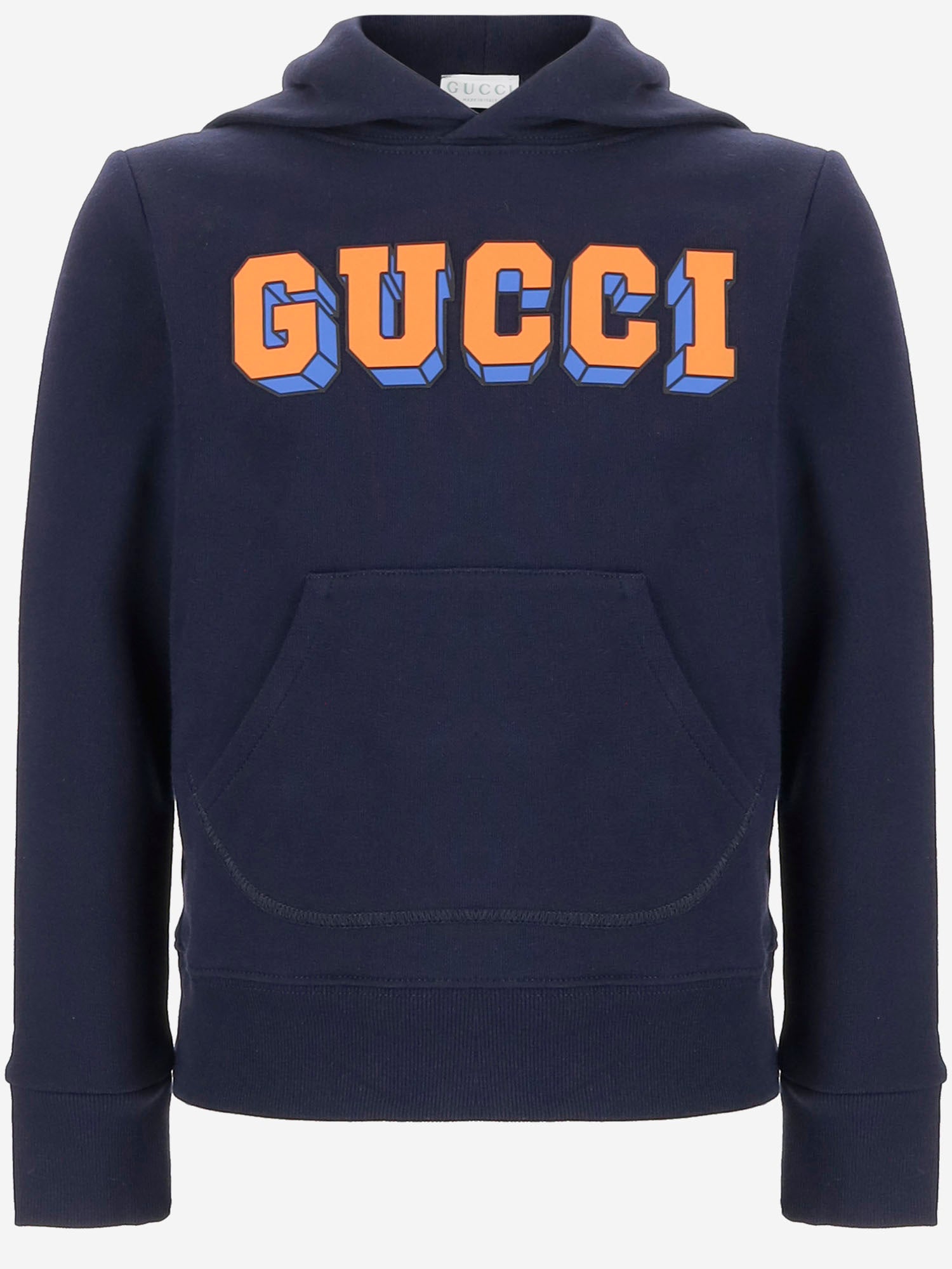 GUCCI KIDS FELPA IN COTONE CON LOGO