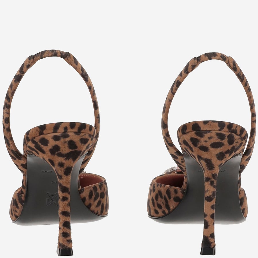Amina Muaddi CAMELIA SLINGBACK IN SUEDE, view 3