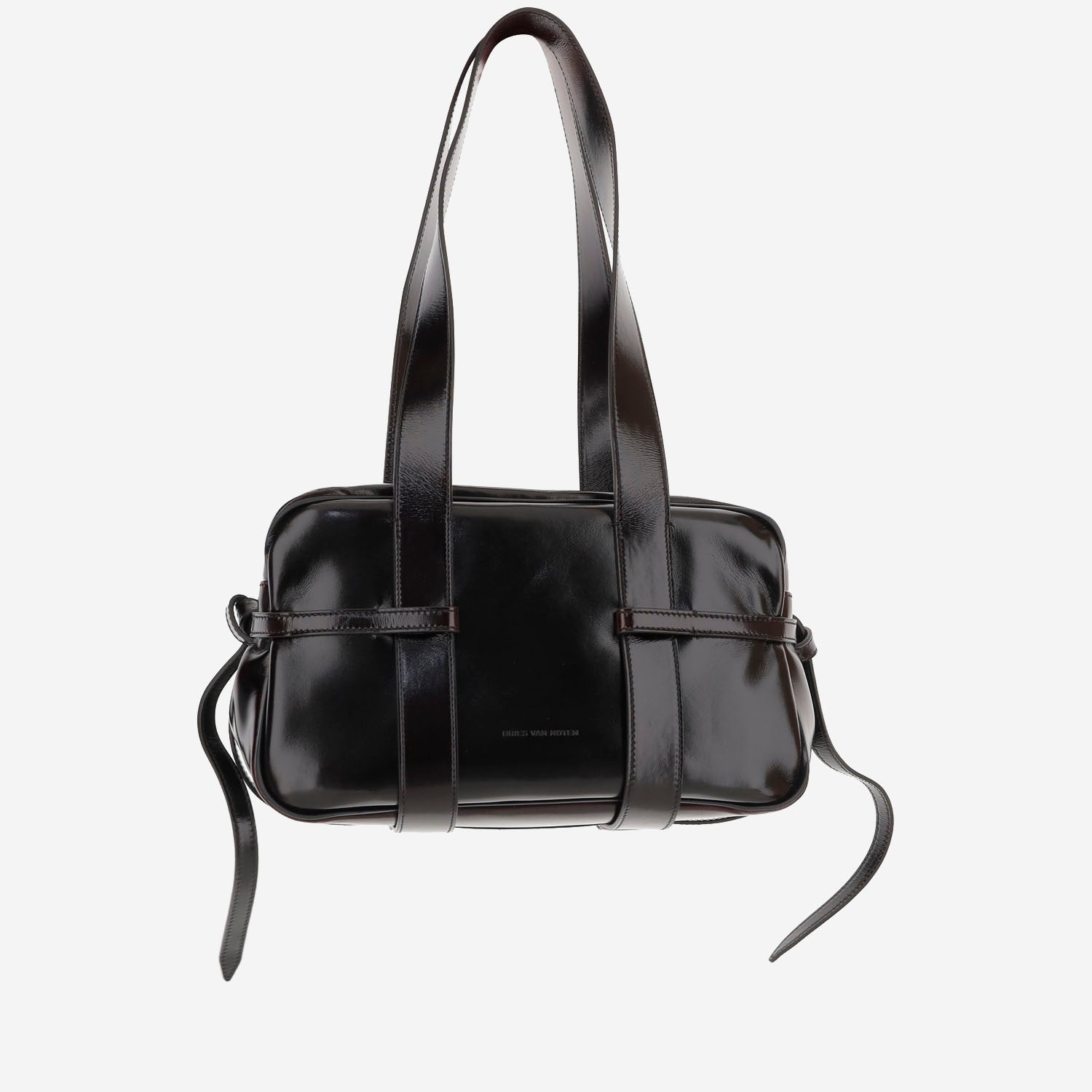 Dries Van Noten BORSA A SPALLA IN PELLE LUCIDA