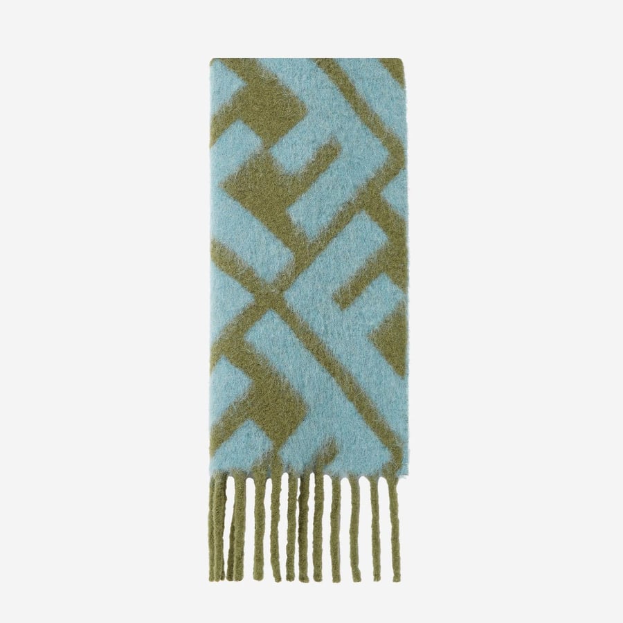 Fendi Sciarpa FF in misto alpaca e lana