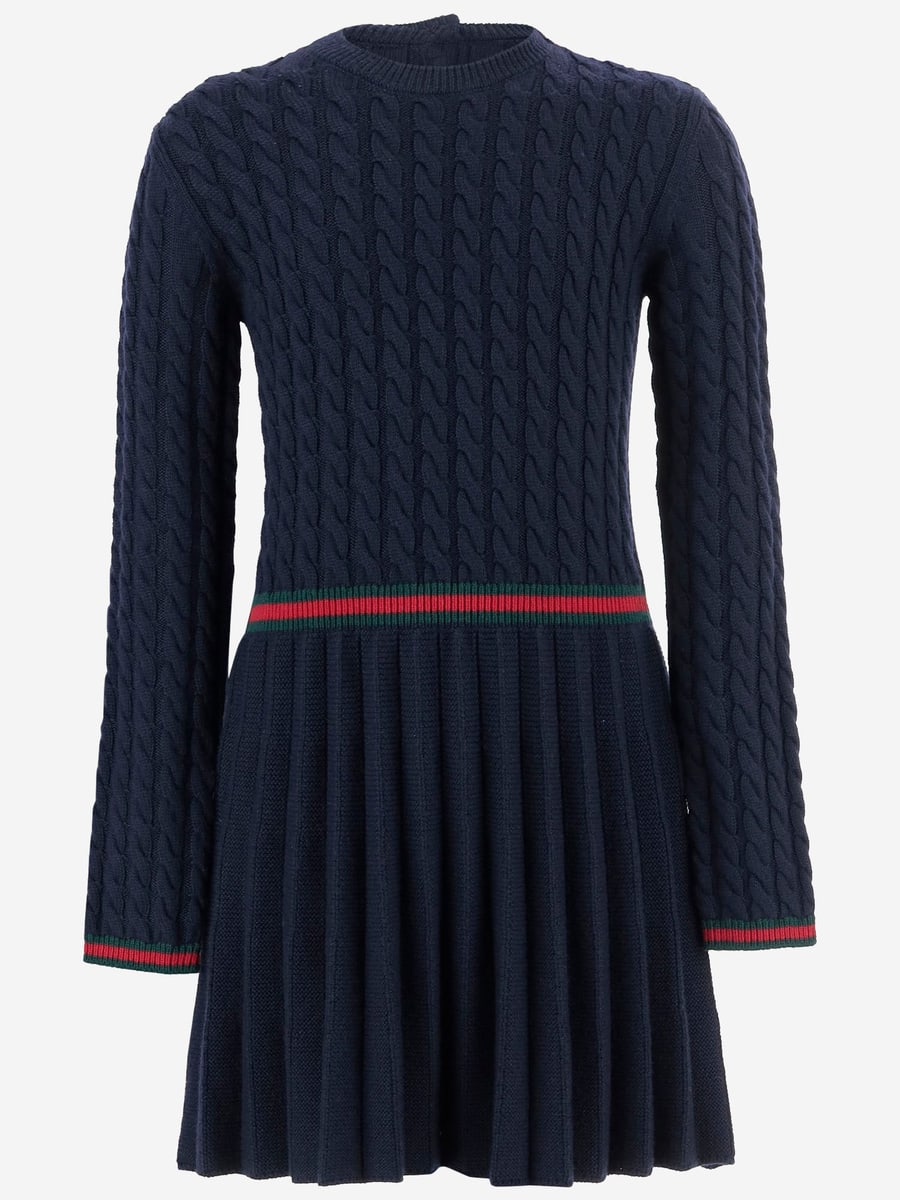 GUCCI KIDS ABITO IN LANA CON DETTAGLIO WEB