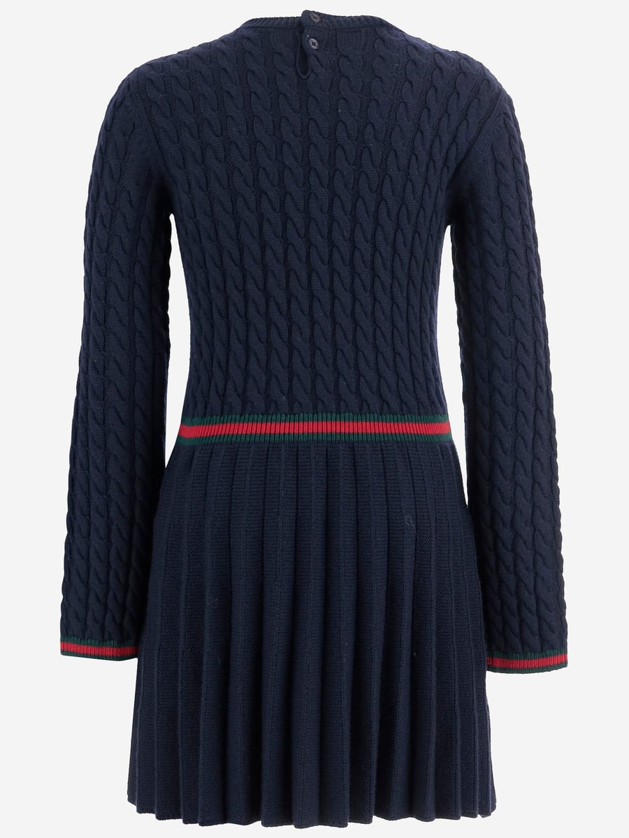 GUCCI KIDS ABITO IN LANA CON DETTAGLIO WEB, view 2