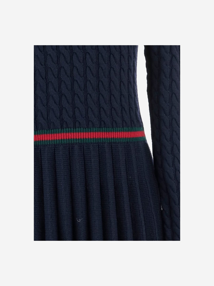 GUCCI KIDS ABITO IN LANA CON DETTAGLIO WEB, view 3