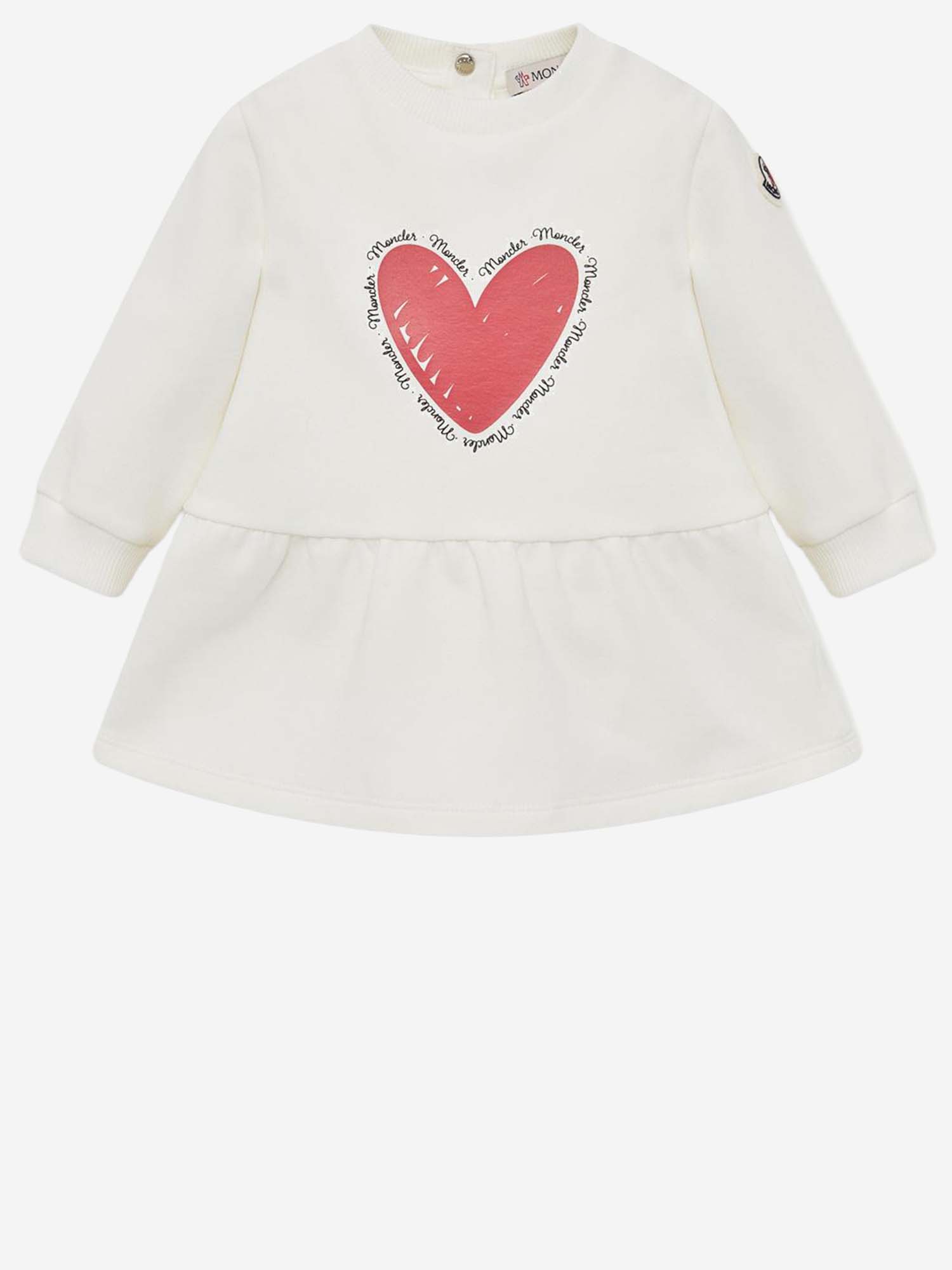MONCLER ENFANTS ABITO IN COTONE STRETCH CON STAMPA