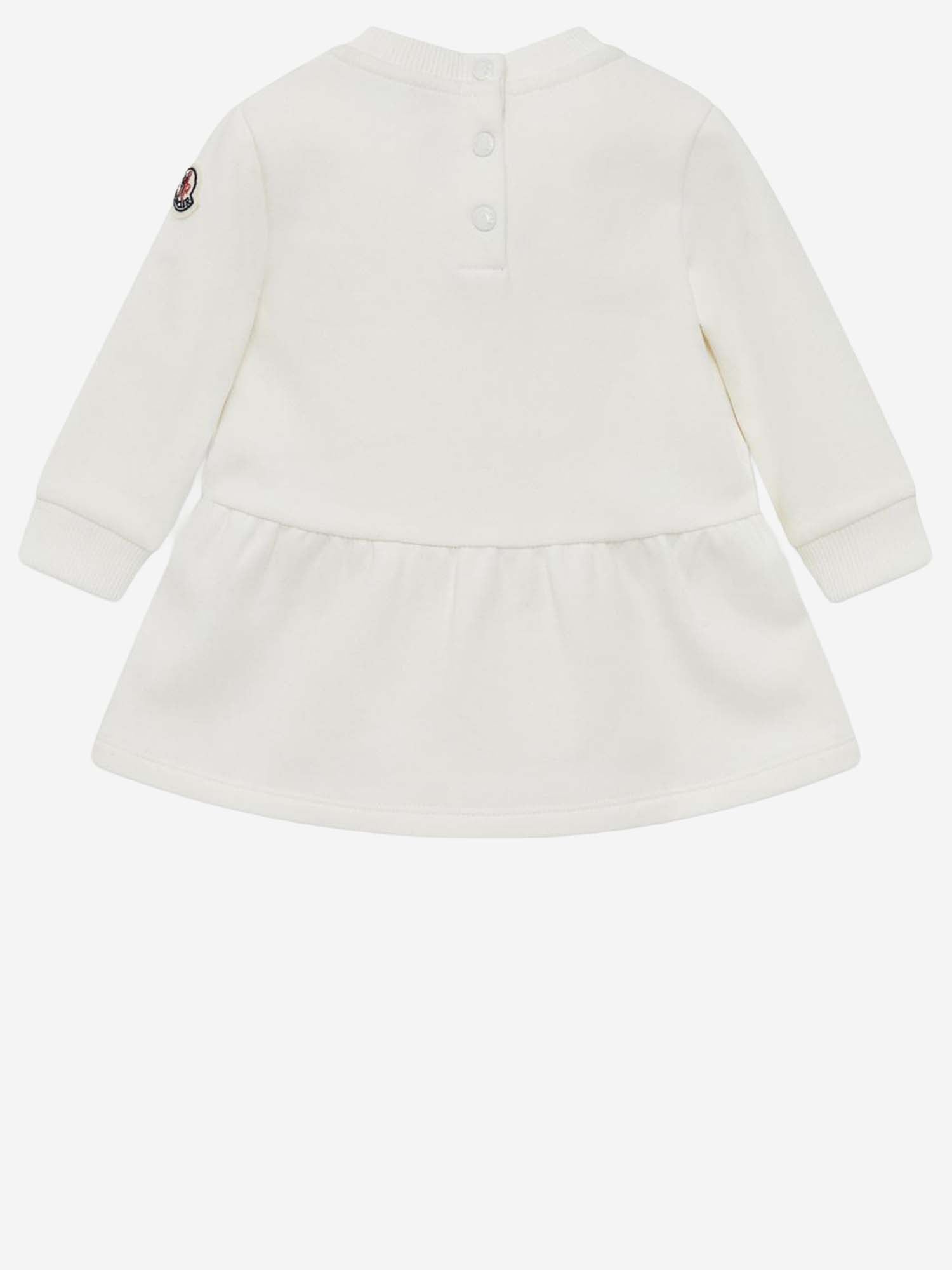 MONCLER ENFANTS ABITO IN COTONE STRETCH CON STAMPA, view 2